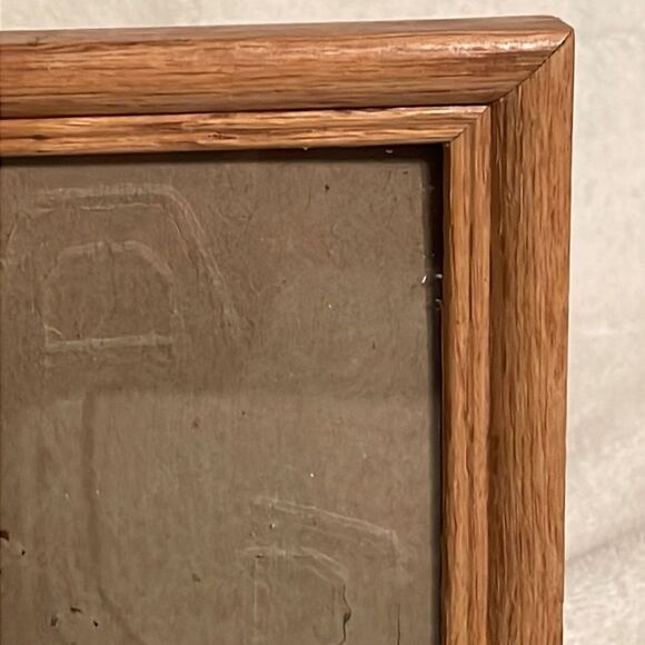 5” x 7”  single wide moulding rustic wood wall and desk mount picture frame - Picture 3 of 15